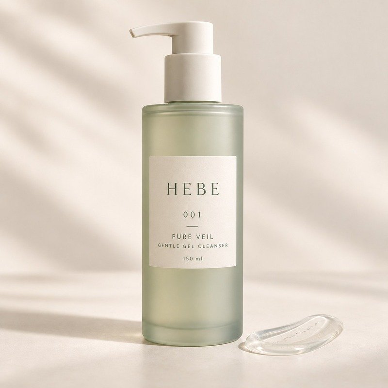 Pure Veil Gentle Gel Cleanser, 150 ml, pump bottle.
