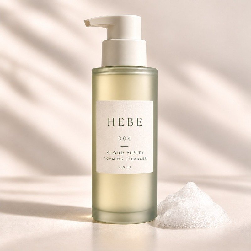 Cloud Purity Foaming Cleanser, 150 ml, pump bottle.