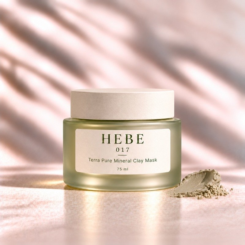 Terra Pure Mineral Clay Mask, 75 ml, low jar.