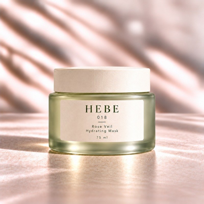 Rose Veil Hydrating Mask, 75 ml, low jar.